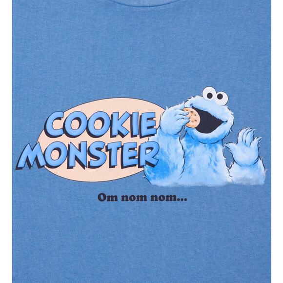 Uniqlo x Sesame Street Cookie Monster Graphic T-shirt in Blue - Picture 2 of 8